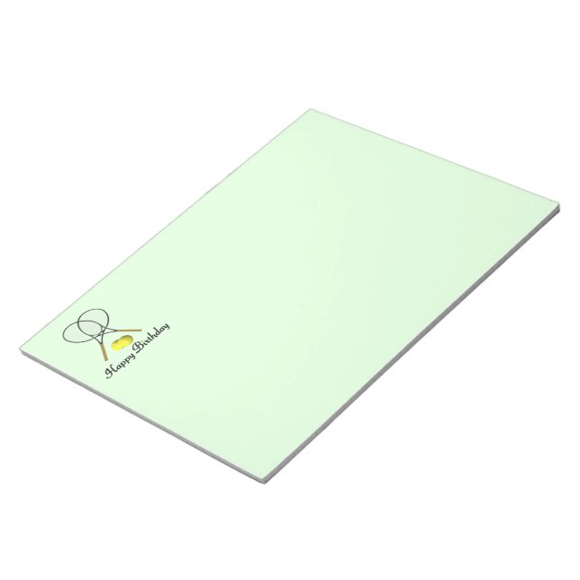 Bloc-note Birthday Tennis Green Sports (Incliné)