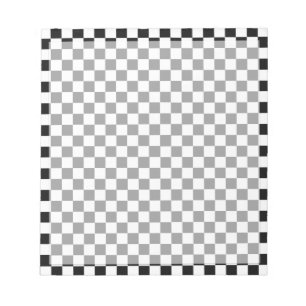 Bloc-note Black and White Classic Checkerboard by STaylor