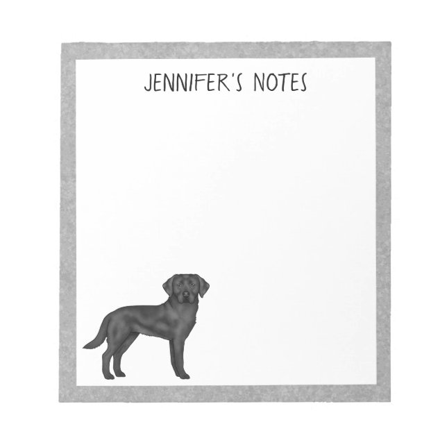 Bloc-note Black Labrador Retriever Cute Lab Dog Titre person (Devant)