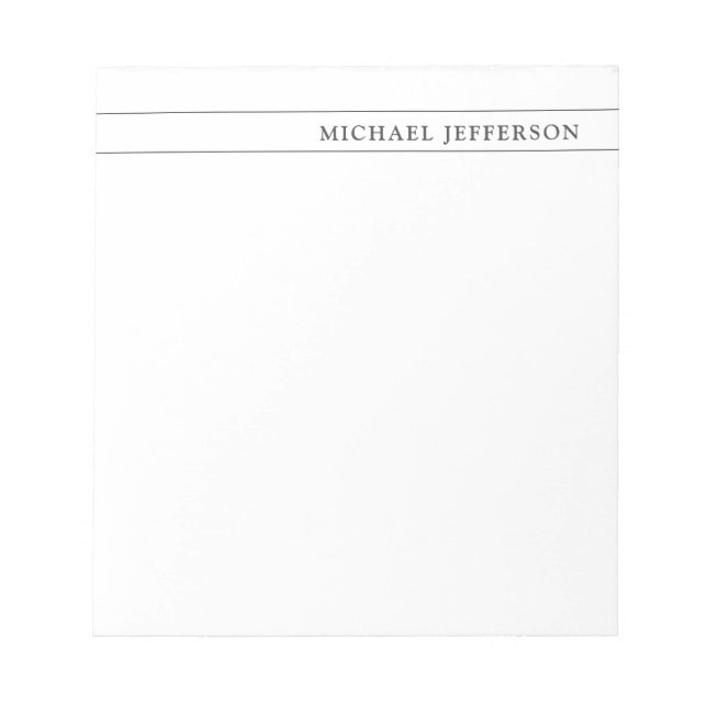 Bloc-note Black White Consultant Attorney at Law Profession (Devant)