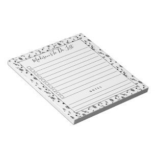Bloc-note Black White Music Notes Personnalisées À Faire