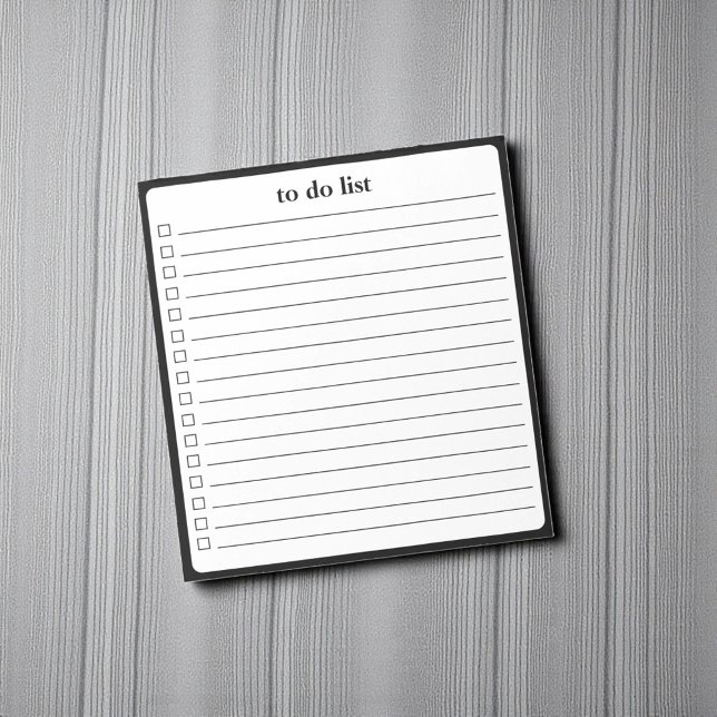 Bloc-note Black White To Do List Minimalist Teacher (Black White To Do List Minimalist Teacher Notepad)