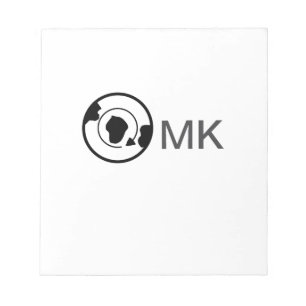 Bloc-note Black world globe ajouter nom monogramme détails d