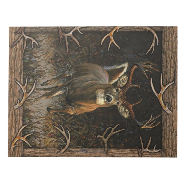 Bloc-note Blanche Chasseur De Cerfs, Cadeau Pour Papa, Chass (Devant)