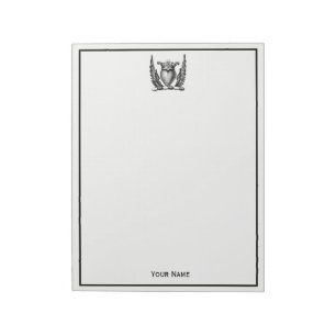 Bloc-note Blason du Cœur Héraldique avec Ailes Crest