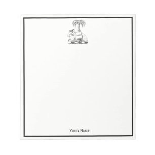 Bloc-note Blason Prépa Chameau Palmier Armoiries