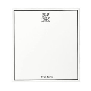 Bloc-note Blason Rose & Chardon Armoiries Blason Emblème