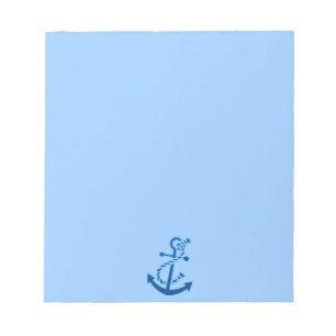 Bloc-note Bleu Ancre marine nautique Thème