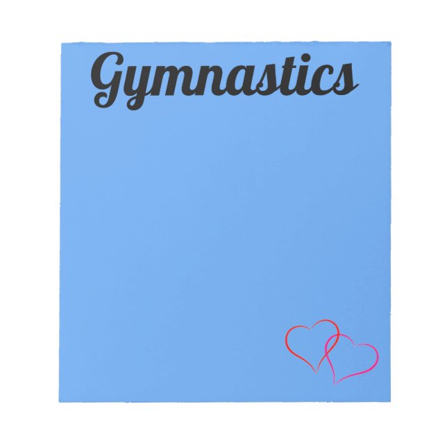 Bloc-note Bleu clair GYMNASTIQUE NOTEPAD (Devant)