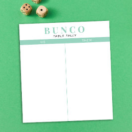 Bloc-note Bleu et blanc de menthe simple Tally