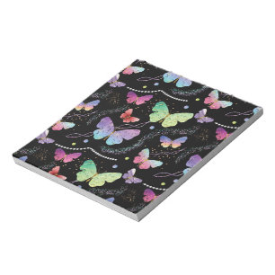 Bloc-note Bleu Purple Chic Papillons Motif