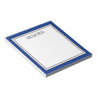 Bloc-note Bleu Royal Blanc Personnalisable