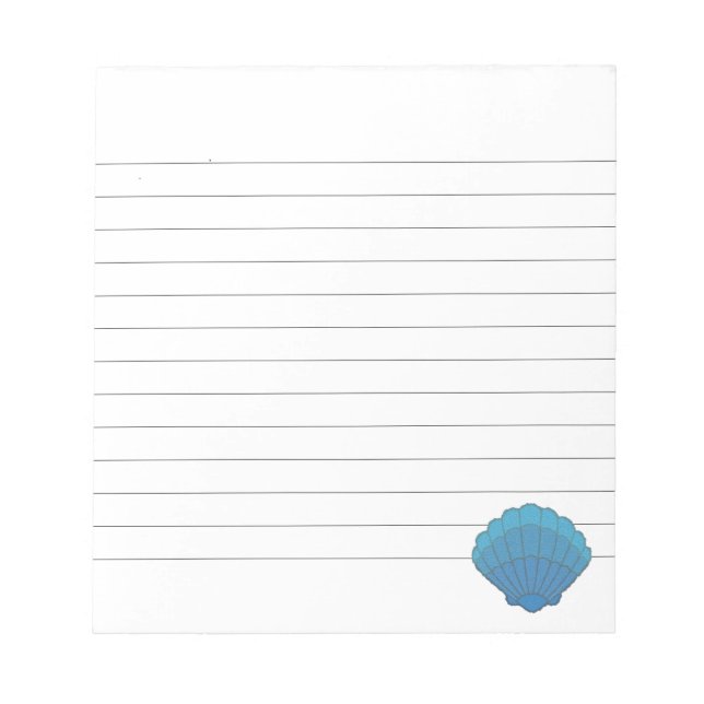 Bloc-note Bleu Seashell Mosaïque Liner (Devant)