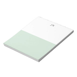 Bloc-note Bloc de couleur pastel vert et blanc pour faire de