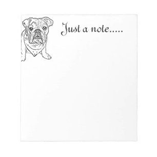 Bloc-note Bloc - notes anglais de bouledogue