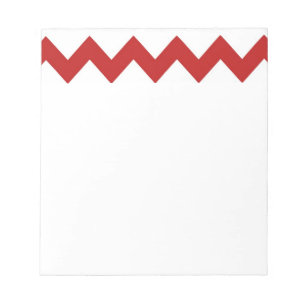 Bloc-note Bloc - notes blanc rouge de Chevron