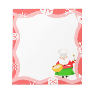 Bloc-note Bloc - notes de cuisson du père noël de Noël