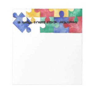 Bloc-note Bloc - notes de puzzle d'aquarelle de