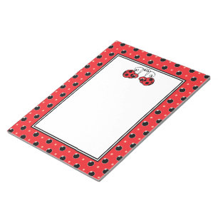 Bloc-note Bloc - notes décousu de coccinelle d'Itty - rouge