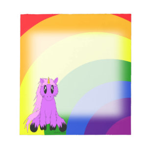 Bloc-note Bloc - notes délabré mignon de licorne (rose)