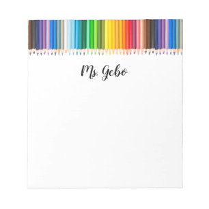Bloc-note Bloc - notes personnalisé avec des crayons