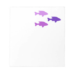 Bloc-note Bloc - notes pourpre de poissons