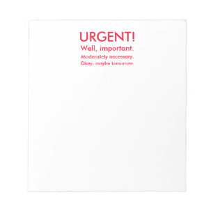 Bloc-note Bloc - notes urgent de remue-ménage, bloc - notes