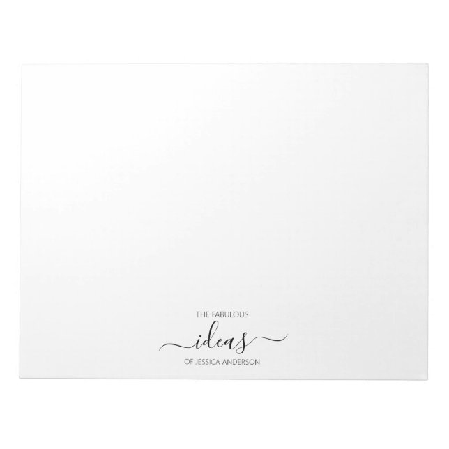 Bloc-note Bloc-papier pour idées blanches simples (Devant)