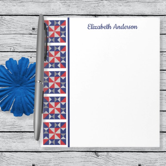 Bloc-note Blocage de courtepointe Americana Note de bordure  (Créateur téléchargé)
