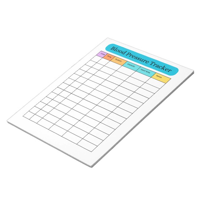 Bloc-note Blood Pressure Tracker Minimal Notepad (Incliné)