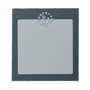 Bloc-note Blue Chrome Comme Yacht Drapeau Automotive Grille