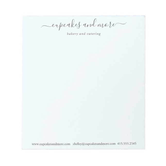 Bloc-note Blue Elegant Minimum Business Notepad (Devant)