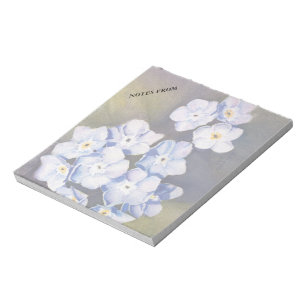 BLOC-NOTE BLUE FORGET-ME-NOTS CUSTOMIZABLE NOTE PAD