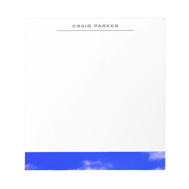 Bloc-note Blue Sky Professional Plat Simple Minimaliste (Devant)