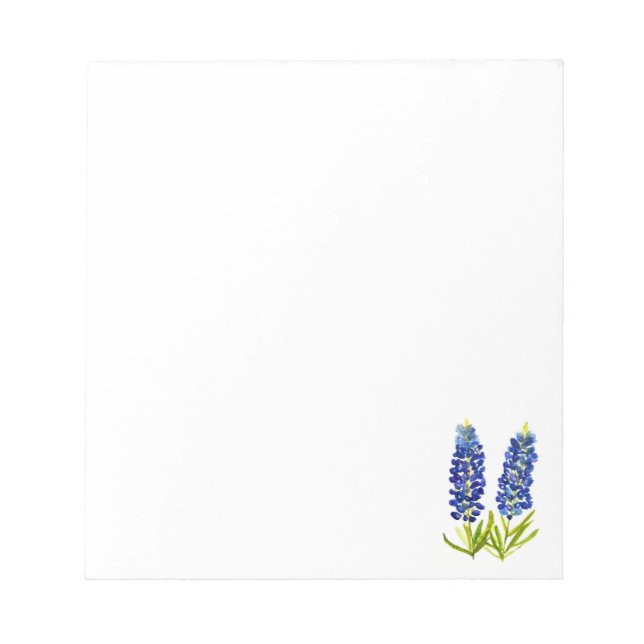 Bloc-note Bluebonnets Texas State Flower Blue Fleur sauvage (Devant)