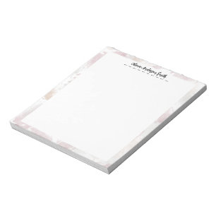 Bloc-note Blush Cream Floral Name Notepad Joli Personnalis