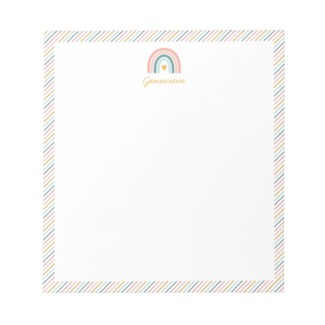 Bloc-note Boho Rainbow Pastels (Devant)
