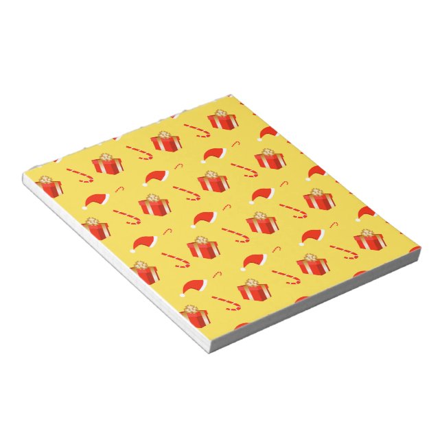 Bloc-note Boîte cadeau de Noël sucre de canne chapeau de Noë (Incliné)