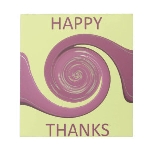 Bloc-note Bon thanksgiving Texte Art Design.