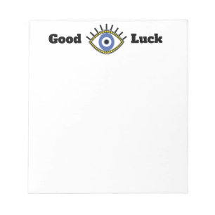 Bloc-note Bonne chance greek bleu oeil talisman