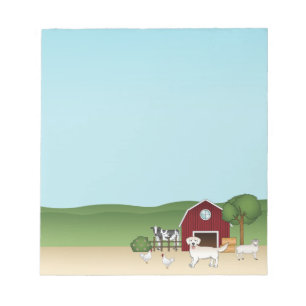 Bloc-note Bonne Crème Anglaise Golden Retriever À Une Ferme