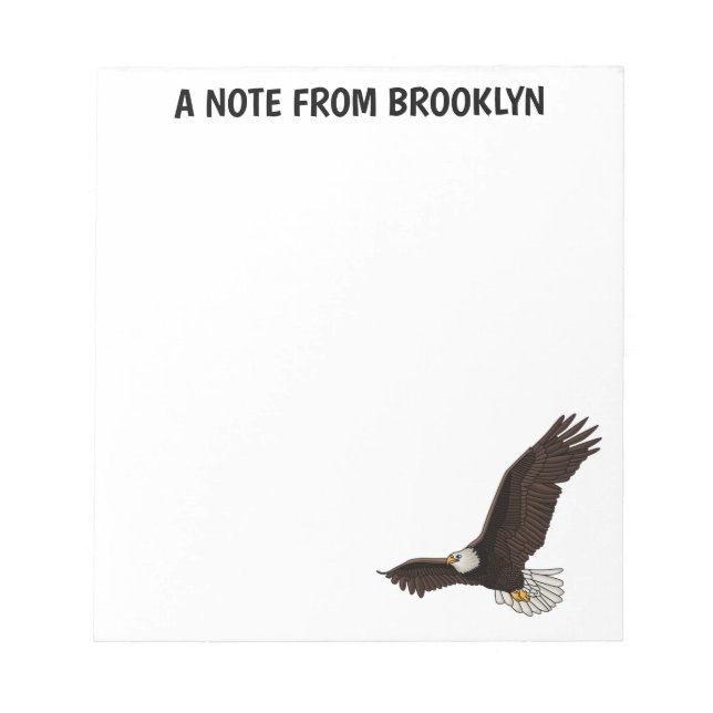 Bloc-note Bonne illustration de dessin d'aigle à chauve-sour (Devant)