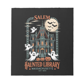 Bloc-note Bookworm Halloween Shirt Haunted Library