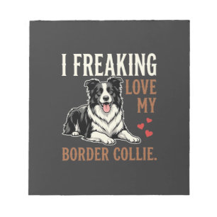 Bloc-note Border Collie drôle d'amour de chien