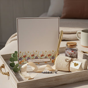 Bloc-note Bordure de fleurs sauvages d'automne personnalisée