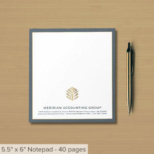 Bloc-note Bordure du logo de l'entreprise