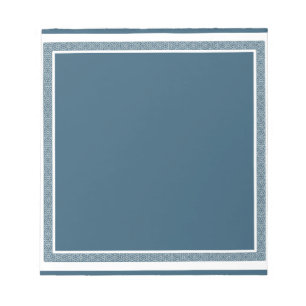 Bloc-note Bordure géométrique marine et blanche
