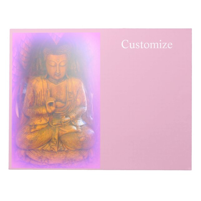 Bloc-note Bouddha d'aura violet/rose (Devant)