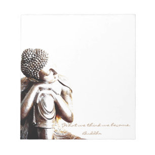 Bloc-note Bouddha paisible reposant avec des paroles de sage