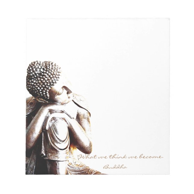 Bloc-note Bouddha paisible reposant avec des paroles de sage (Devant)
